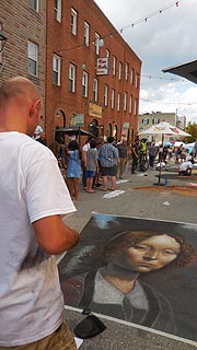 [photo, Madonnari Arts Festival, Little Italy, South High St., Baltimore, Maryland]