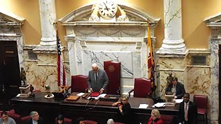 [photo, Senate Chamber, State House, Annapolis, Maryland]