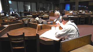 [photo, Researchers, Search Room, State Archives, 350 Rowe Blvd., Annapolis, Maryland]