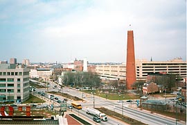 [photo, Phoenix Shot Tower, 801 East Fayette St., Baltimore, Maryland]