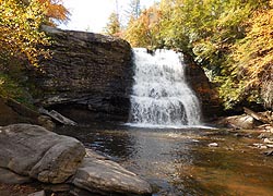 [photo, Muddy Creek Falls at Swallow Falls State Park, north of Oakland, Maryland]