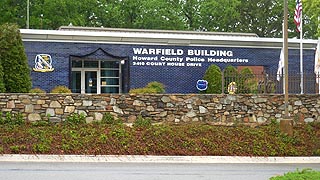 [photo, County Police Headquarters, Warfield Building, 3410 Court House Drive, Ellicott City, Maryland]