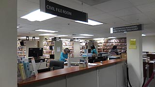 [photo, Civil File Room, Office of Circuit Court Clerk, Howard County Courthouse, 8360 Court Ave., Ellicott City, Maryland]