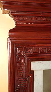 [photo, Fireplace design, James Brice House, 42 East St., Annapolis, Maryland]